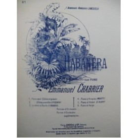 CHABRIER Emmanuel Habanera Piano 1947