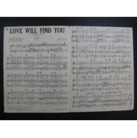 BAER Abel Love Will Find You Chant Piano 1929