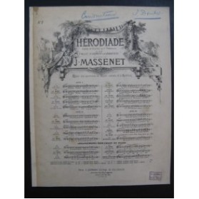 MASSENET Jules Hérodiade Air Chant Orchestre XIXe