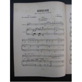 MASSENET Jules Hérodiade Air Chant Orchestre XIXe
