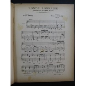 GODARD Benjamin Jeanne d'Arc Ronde Lorraine Chant Piano