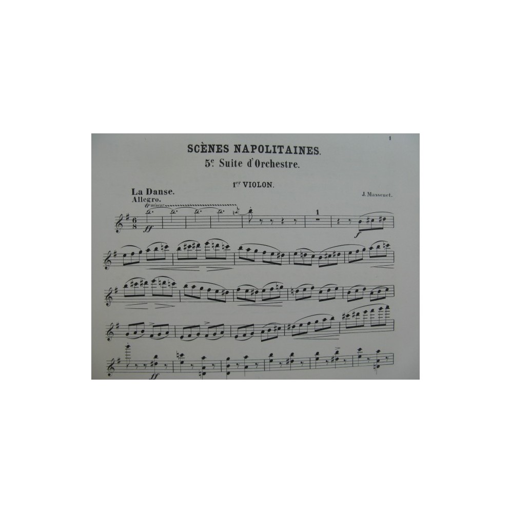 MASSENET Jules Scènes Napolitaines Orchestre ca1893
