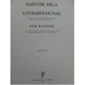 BARTOK Béla Gyermekeknek für Kinder Piano 1970
