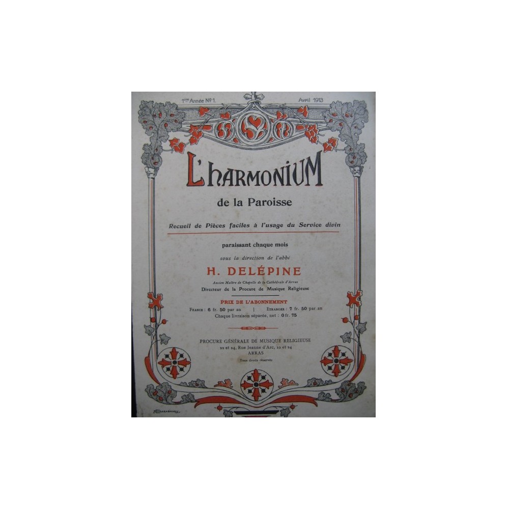 L'Harmonium de la Paroisse Recueil de Pièces Harmonium 1913