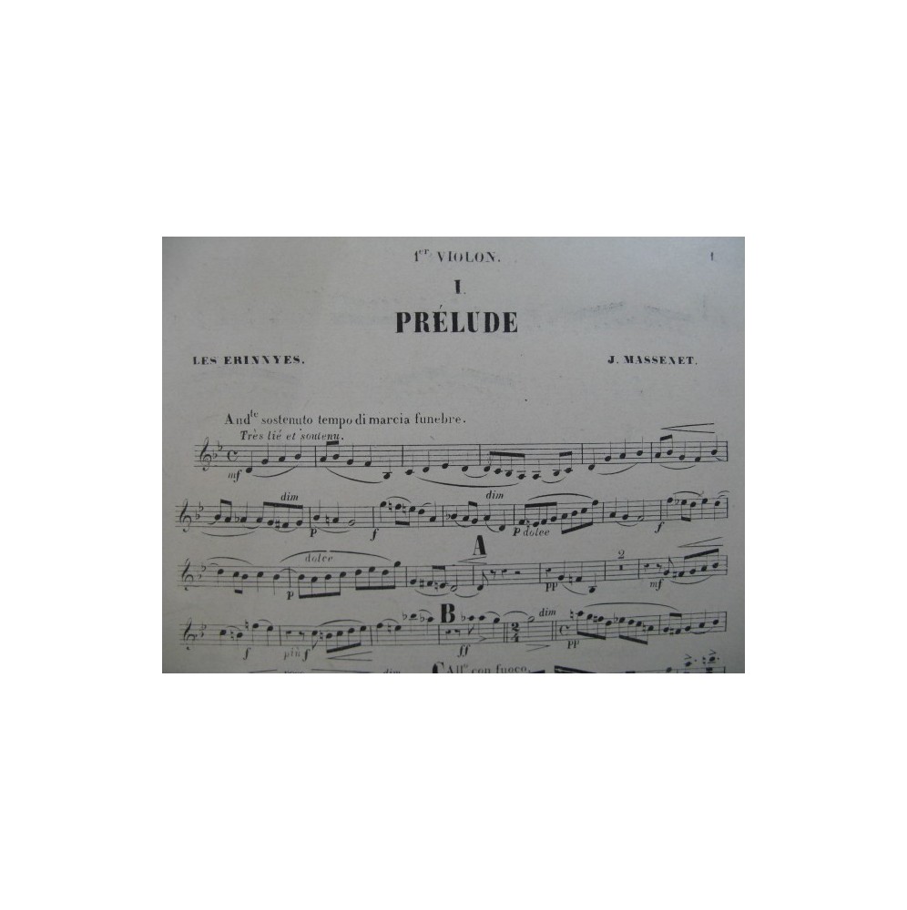 MASSENET Jules Les Erinnyes pour Orchestre 1891