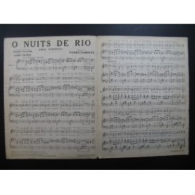Fisher Thompson O Nuits de Rio Piano Chant