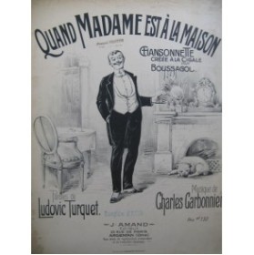 CARBONNIER Charles Quand Madame est à la Maison Piano Chant