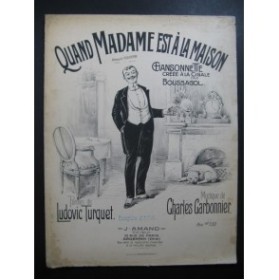 CARBONNIER Charles Quand Madame est à la Maison Piano Chant