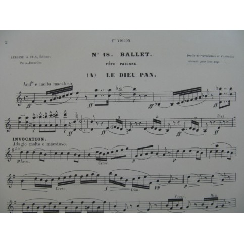 GOUNOD Charles Polyeucte Ballet Orchestre ca1880