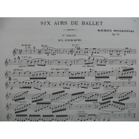 MOSZKOWSKI Maurice Six Airs de Ballet Orchestre 1896