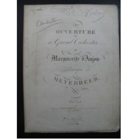 MEYERBEER Giacomo Marguerite d'Anjou Ouverture Orchestre ca1830