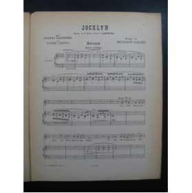 GODARD Benjamin Berceuse de Jocelyn Piano Chant 1947