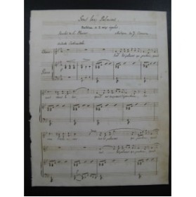 CONCONE Joseph Sous les Palmiers Manuscrit Chant Piano XIXe