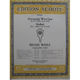 WOLF Hugo Gesang Weylas Bebet Chant Piano