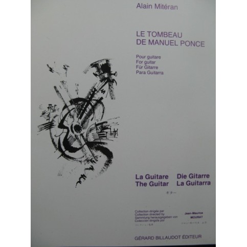 MITÉRAN Alain Le Tombeau de Manuel Ponce Guitare 1992
