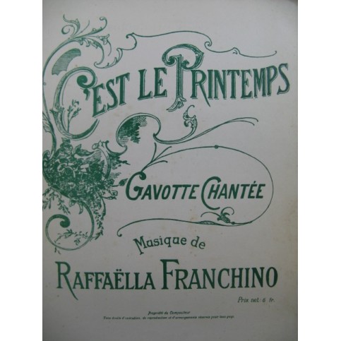 FRANCHINO Raffaëlla C'est le Printemps Chant Piano