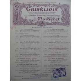 MASSENET Jules Grisélidis No 15 Duo du Retour Chant Piano 1901