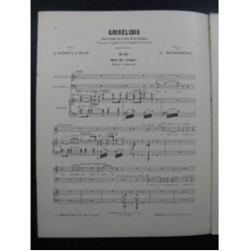 MASSENET Jules Grisélidis No 15 Duo du Retour Chant Piano 1901