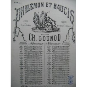 GOUNOD Charles Philémon et Baucis No 16 Chant Piano ca1880