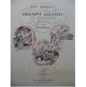 BERTHELOT René Chansons Galantes Chant Piano Dédicace 1970
