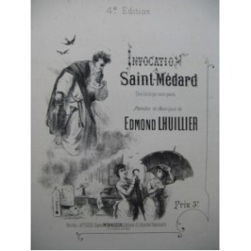LHUILLIER Edmond Invocation à Saint Médard Chant Piano XIXe