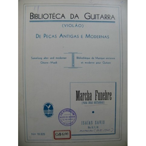 SAVIO Isaias Marcha Funebre 2 Guitares 1941