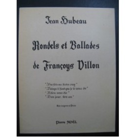 HUBEAU Jean Rondels et Ballades Dédicace Chant Piano 1948