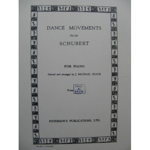 SCHUBERT Franz Dance Movements Piano