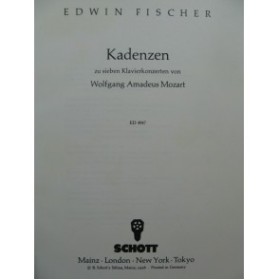FISCHER Edwin Kadenzen Concertos Mozart Piano