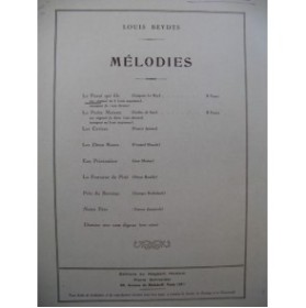 BEYDTS Louis Le Passé qui file Dédicace Chant Piano 1926