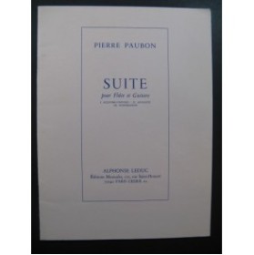PAUBON Pierre Suite Dédicace Flute Guitare 1979