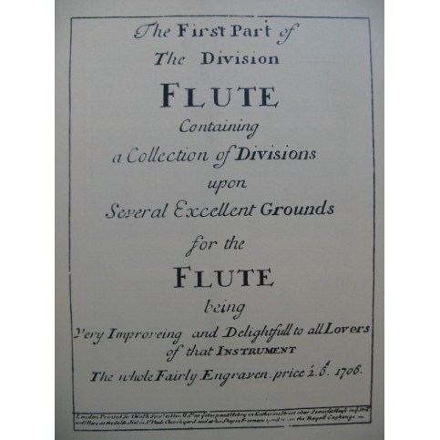 The First and Second Part of the Division Flûte