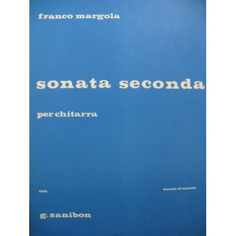 MARGOLA Franco Sonata Seconda Guitare 1979
