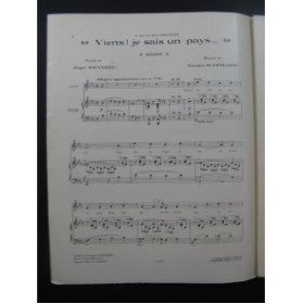RAZIGADE Georges Viens ! je sais un pays Dédicace Chant Piano 1925