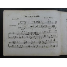 ETTLING Emile Chants de Gloire Valses Piano ca1850