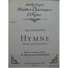 TITELOUZE Jean Hymne Orgue 1956