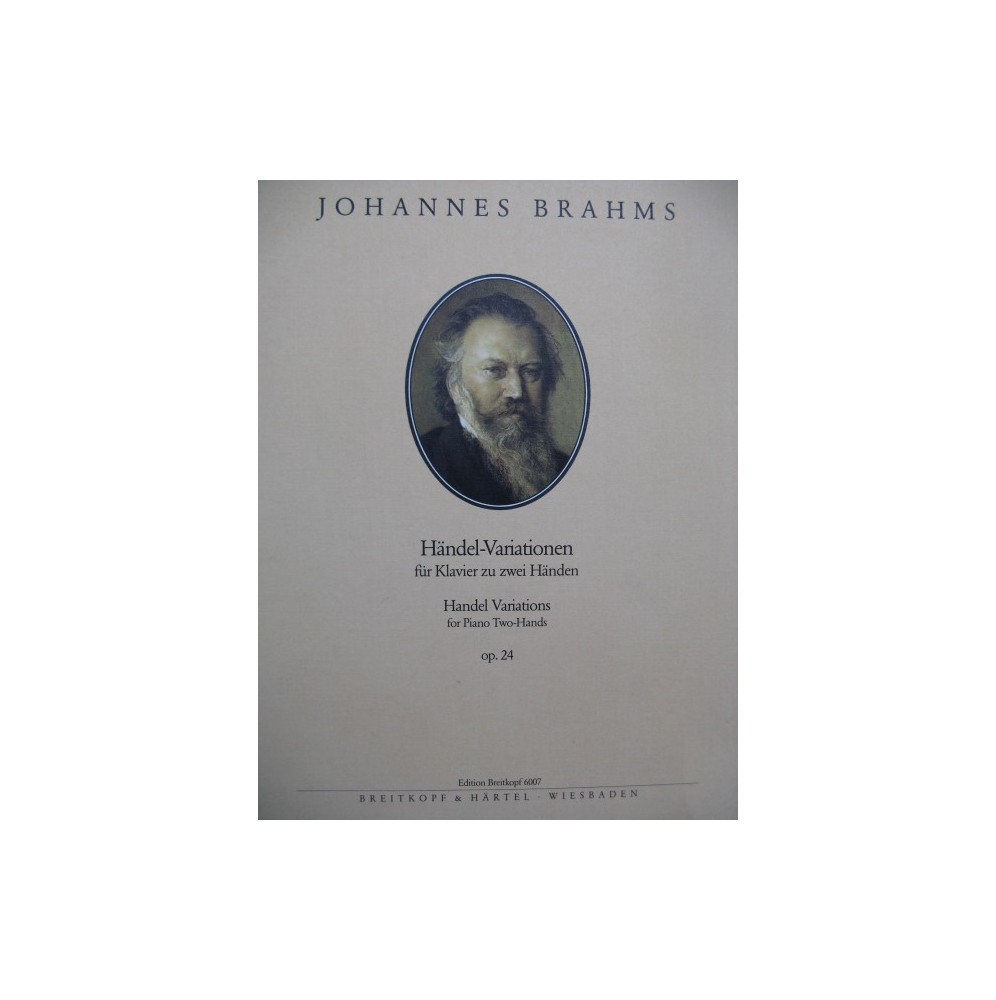 BRAHMS Johannes Händel-Variationen op 24 Piano 1987