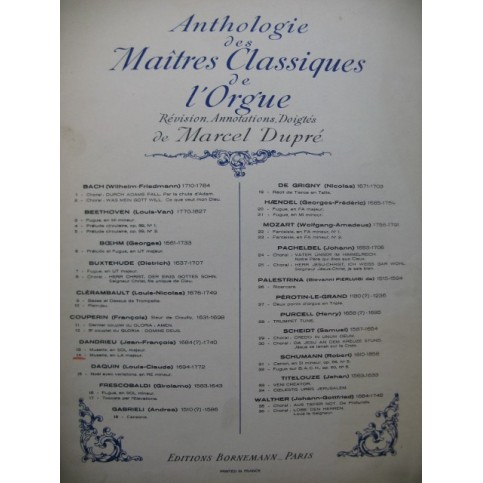 DANDRIEU Jean-François Musette en La Maj Orgue 1947