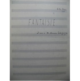 DOËRR Charles-Kiko Fantaisie Manuscrit Guitare 1955