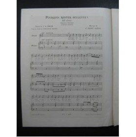 SAINT-SAËNS Camille Pourquoi Rester Seulette Chant Piano 1947
