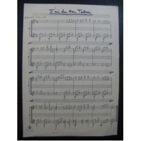 DUARTE John Variations sur J'ai du Bon Tabac Manuscrit Guitare 1966