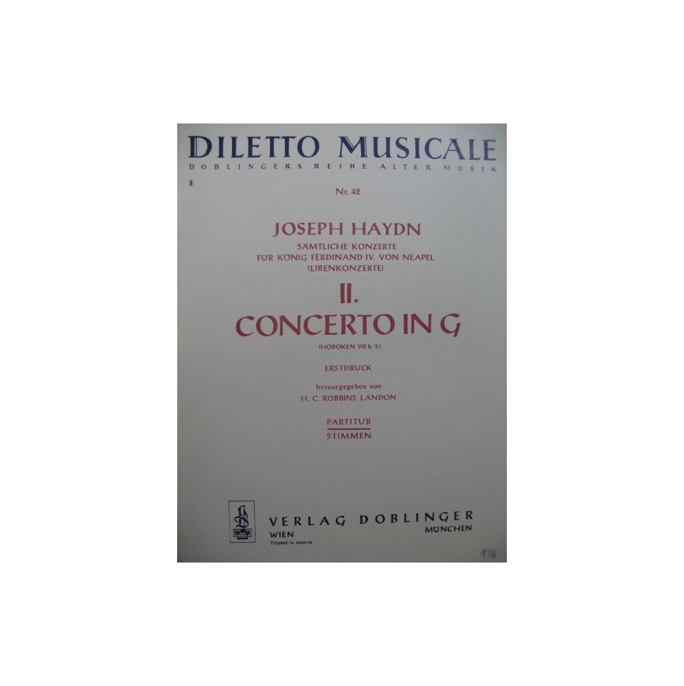 HAYDN Joseph Concerto 2 in G Orchestre