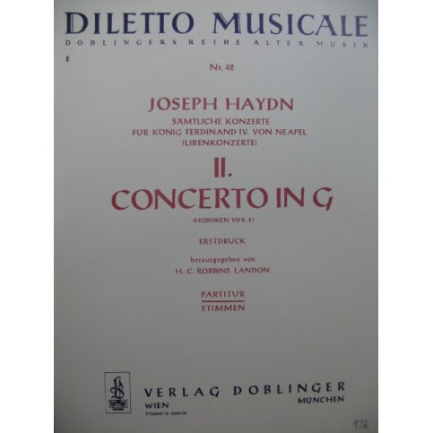 HAYDN Joseph Concerto 2 in G Orchestre