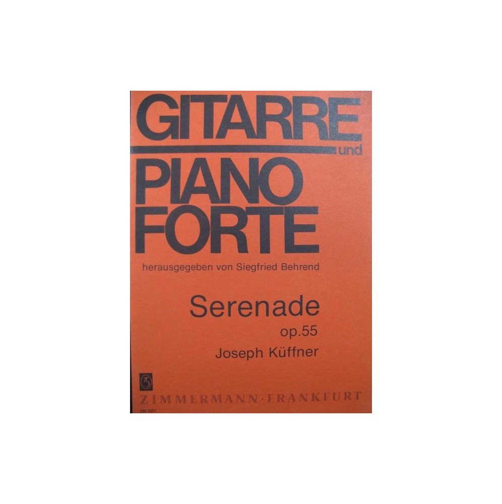 KUFFNER Joseph Serenade Piano Guitare 1977
