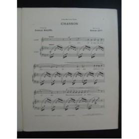 LÉVY Adrien Chanson Chant Piano 1905