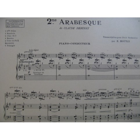 DEBUSSY Claude 2ème Arabesque Orchestre