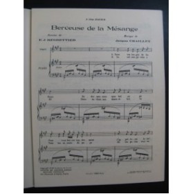 CHAILLEY Jacques Berceuse de la Mésange Dédicace Chant Piano 1946