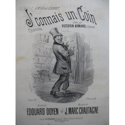 CHAUTAGNE Jean Marc J'connais un Coin Chant Piano ca1880