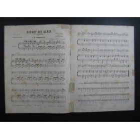 WEKERLIN J. B. Le Départ des Alpes Tyrolienne Chant Piano ca1862