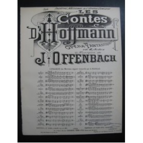 OFFENBACH Jacques Les Contes d'Hoffmann No. 12 bis Chant Piano ca1880